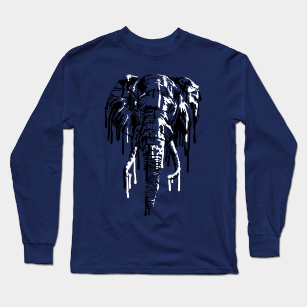 Elephant head Graffiti art Long Sleeve T-Shirt by BananaPrints